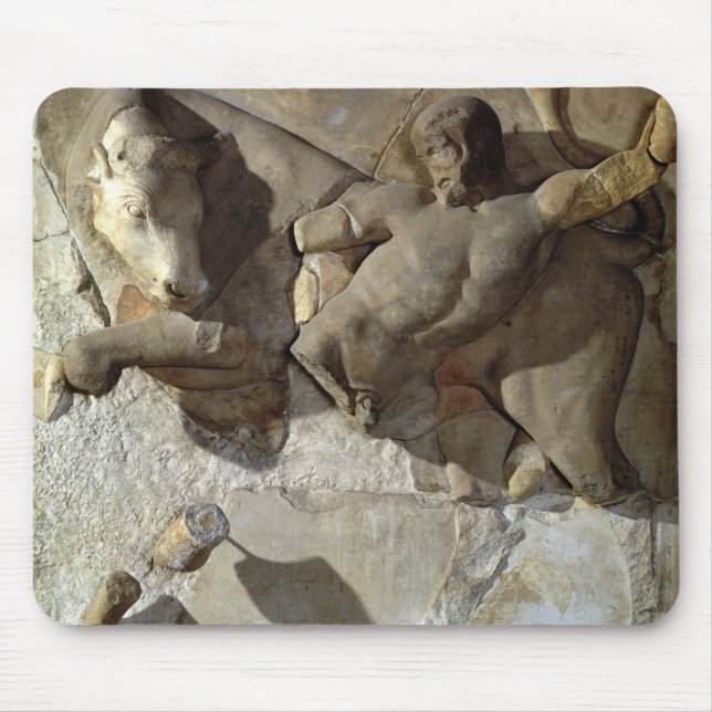 Hercules Fighting the Cretan Bull, one of a series Mouse Pad (Front)