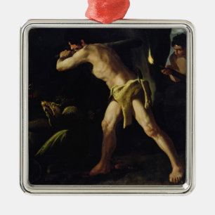 Hercules Fighting with the Lernaean Hydra Metal Tree Decoration