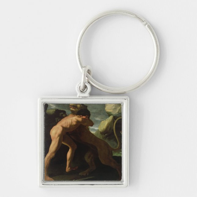 Hercules Fighting with the Nemean Lion Key Ring (Front)