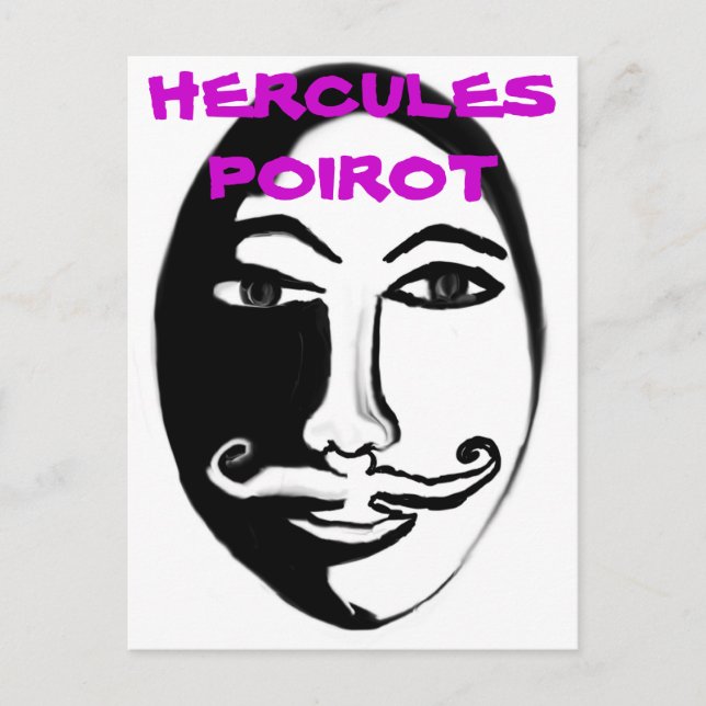 Hercules Poirot Postcard (Front)