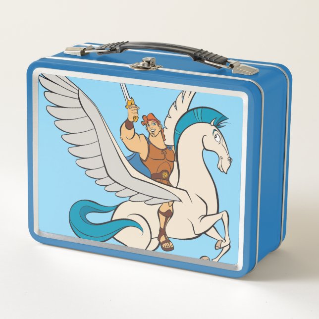 Hercules Riding Pegasus Metal Lunch Box (Front)