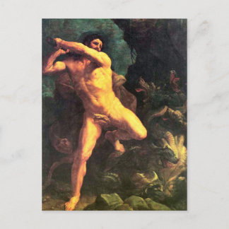 Hercules vs the hydra by Gudio Reni Postcard