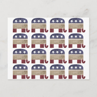 Herd of Elephants GOP Republican Political Postcard