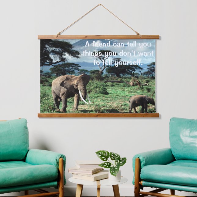 Herd of Elephants  Hanging Tapestry (Living Room)