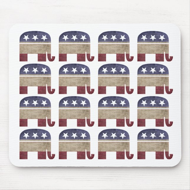 Herd of Elephants Republican GOP Mouse Pad (Front)