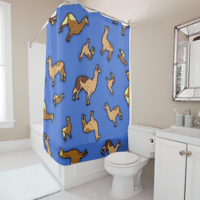 Herd of Llamas Shower Curtain (In Situ)