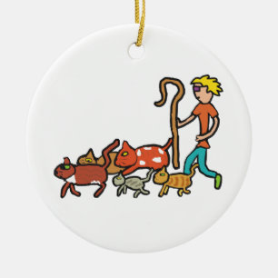 Herding Cats Ceramic Tree Decoration