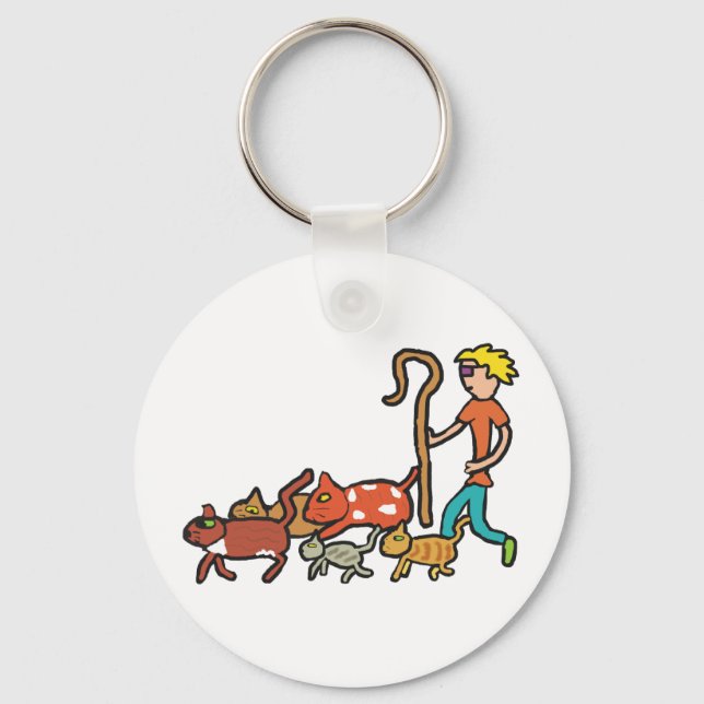 Herding Cats Key Ring (Front)