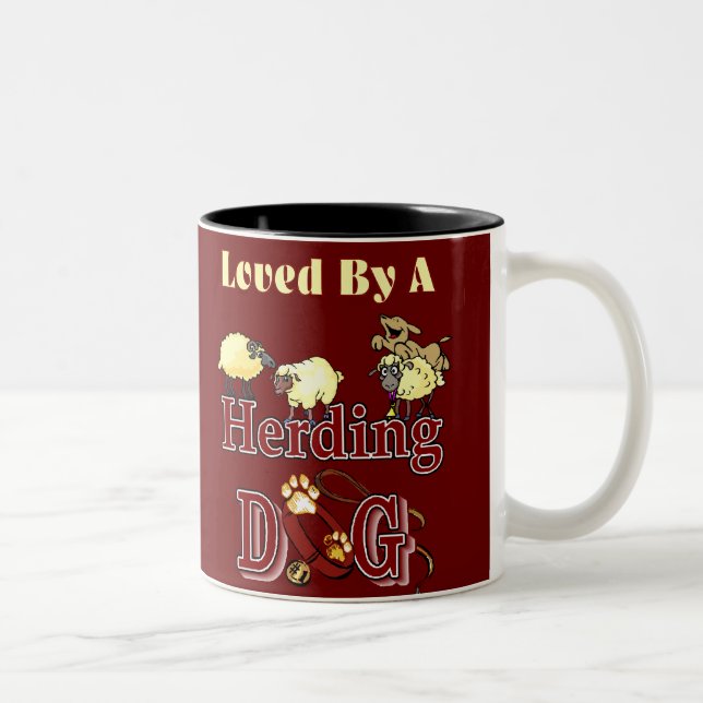 Herding Dog Owners Gifts Two-Tone Coffee Mug (Right)