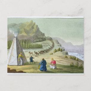 Herding Reindeer, Lapland, plate 47 from 'Le Costu Postcard