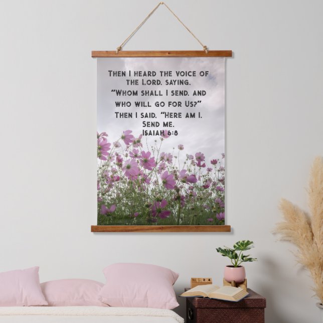 Here Am I, Send Me — Rustic Faith  Hanging Tapestry (Bedroom)