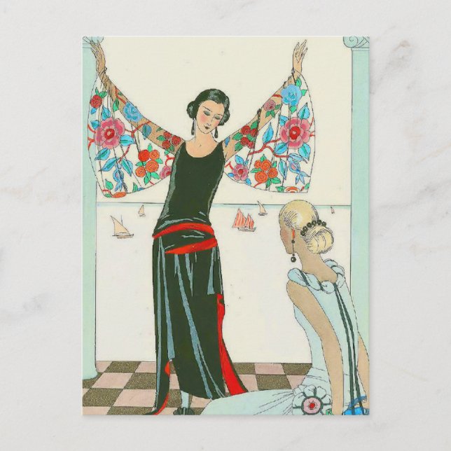 Here Are My Wings by George Barbier Postcard (Front)