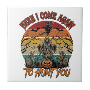 Here Come Again Grim Reaper Halloween Pumpkin_1 Tile