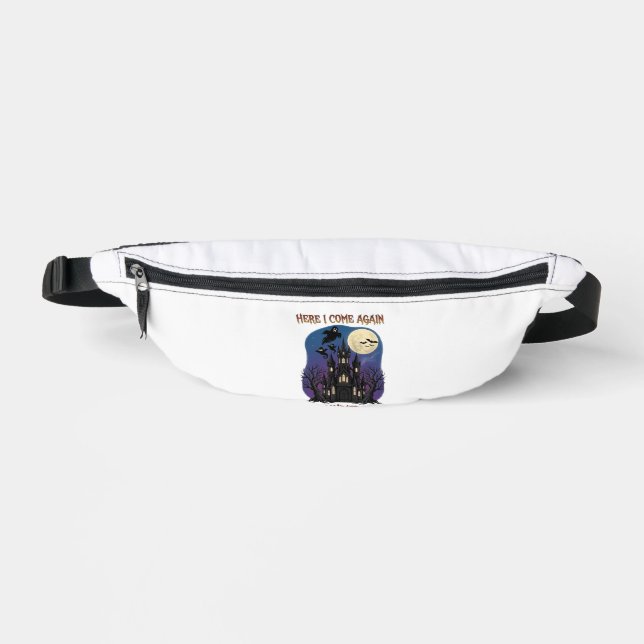 Here Come Again Haunted Castle Ghosts Moon Bum Bags (Front)