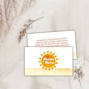 Here Come The Son Boho Books For Baby Shower Enclosure Card