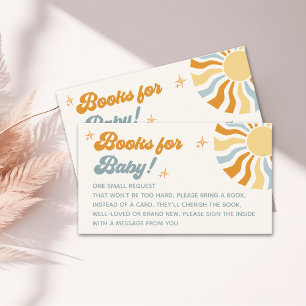 Here come the son - Groovy Style Baby Shower Party Enclosure Card