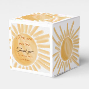 Here Come the Son Sunshine Baby Shower Favour Box