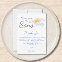 Here Come The Sons Twin Boy's Baby Shower