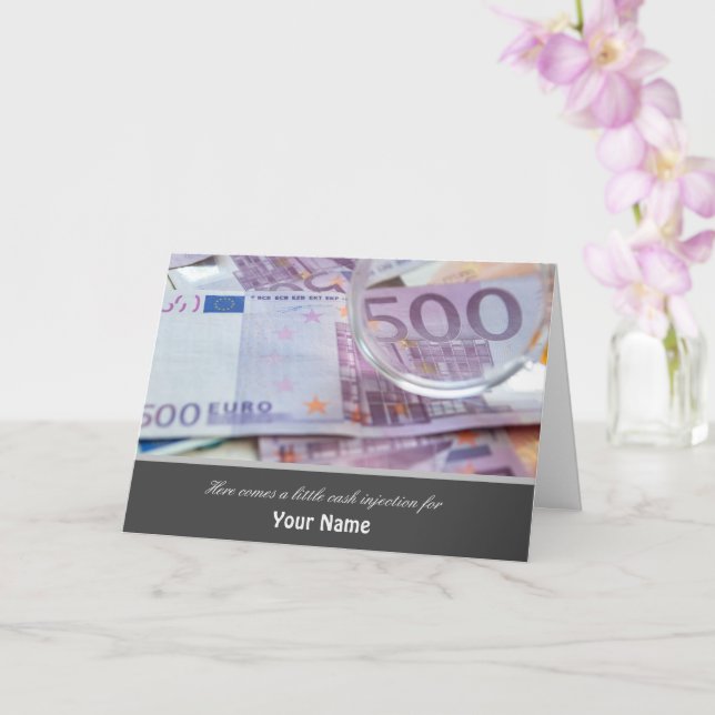 Here comes a little cash injection for you! card (Orchid)