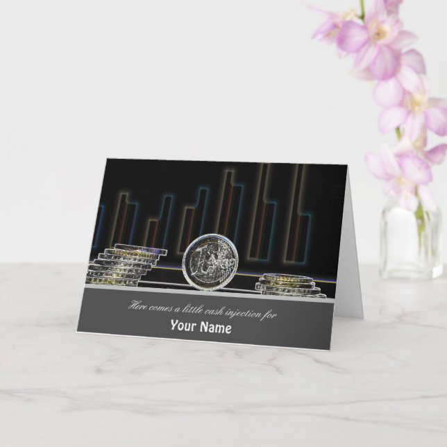 Here comes a little cash injection for you! card (Orchid)