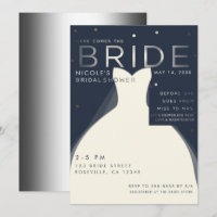 Here comes BRIDE Silver & Blue Chic Bridal Shower