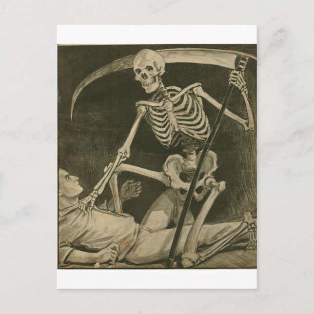 Here Comes Death! Postcard (Front)