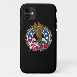Here Comes Freedom American Bald Eagle iPhone 11 Case