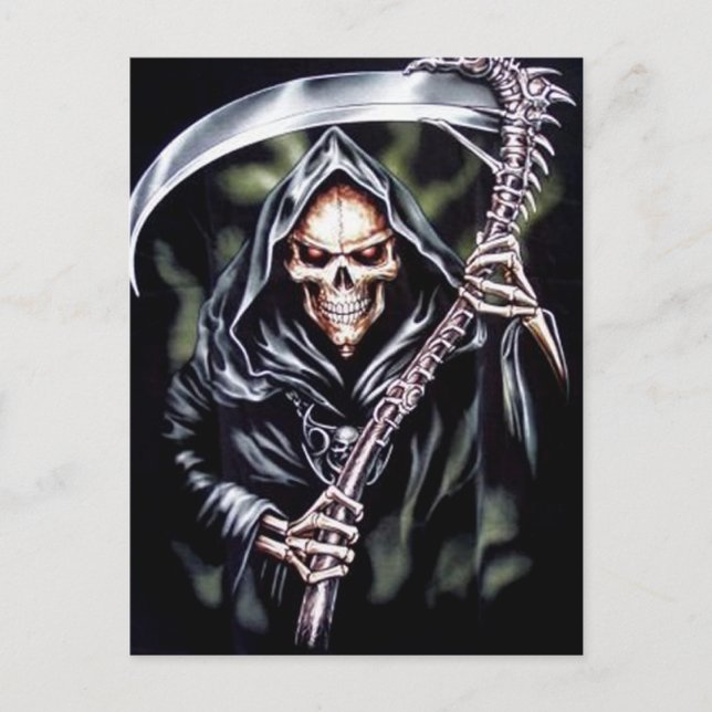 Here Comes Grim Postcard (Front)