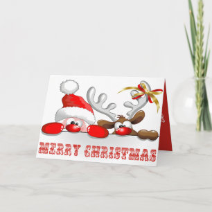 Here Comes Santa Claus Holiday Card