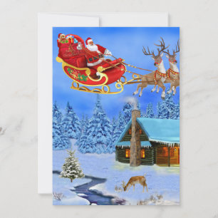 HERE COMES SANTA CLAUS HOLIDAY CARD