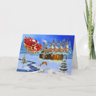 HERE COMES SANTA CLAUS HOLIDAY CARD