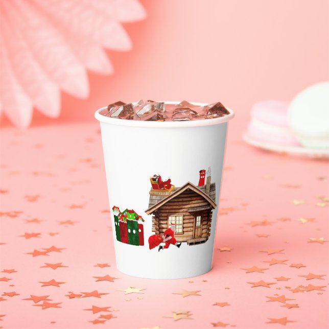 Here Comes Santa Claus Paper Cups (Insitu)