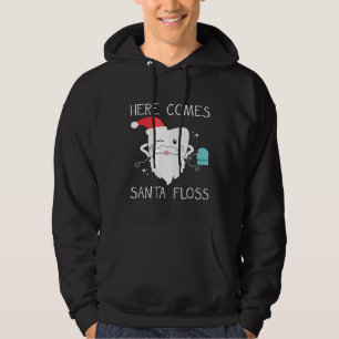 Here Comes Santa Floss Dental Assistant Christmas Hoodie