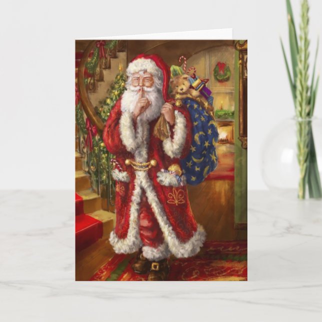 Here Comes Santa Holiday Card (Front)