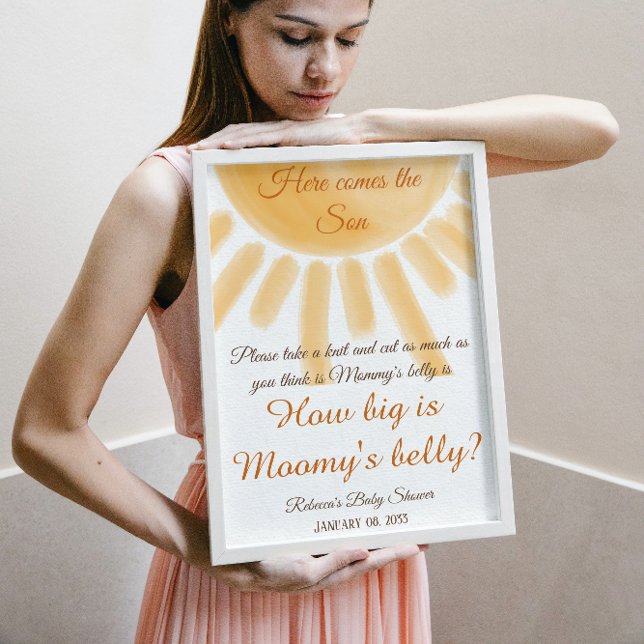 Here Comes Sunshine Baby Shower Guess How Big Game Poster (Creator Uploaded)