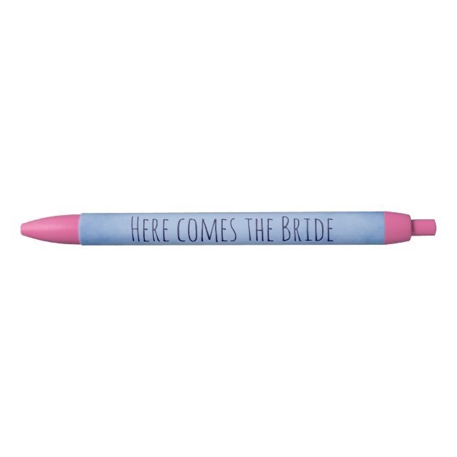 Here Comes the Bride Black Ink Pen (Front)