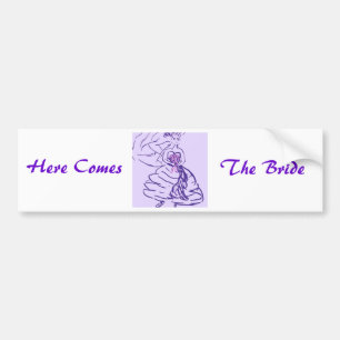 Here Comes the Bride Bumper Sticker