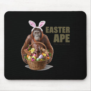 Here comes the easter ape mouse pad