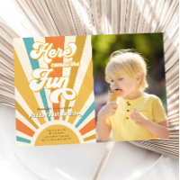 Here Comes The Fun Retro Boho Hippie Boy Birthday
