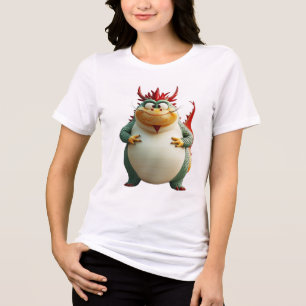 Here Comes the Lucky Dragon   Smiling Zodiac Drago Tri-Blend Shirt