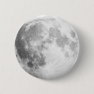 Here Comes The Moon / Full Moon Button Pin