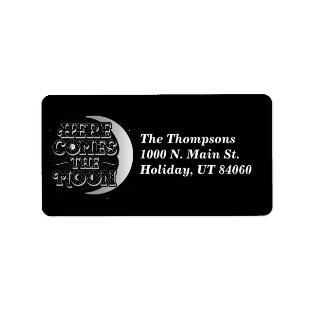 Here Comes The Moon / Return Address Labels (Front)