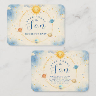 Here Comes the Son Baby Boy Shower Books for Baby Enclosure Card