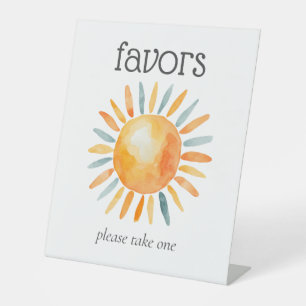 Here Comes the Son Baby Boy Shower Favours Pedestal Sign