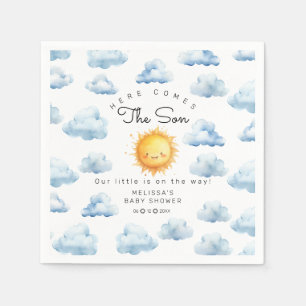 Here comes the Son Baby Boy Shower Napkin
