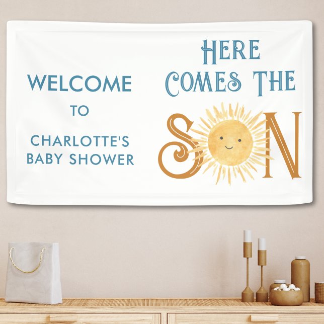 Here Comes The Son Baby Shower Banner (Creator Uploaded)
