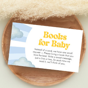 Here Comes the Son Baby Shower Books for Baby Enclosure Card