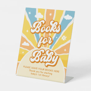Here Comes the Son Baby Shower Books for Baby Pedestal Sign