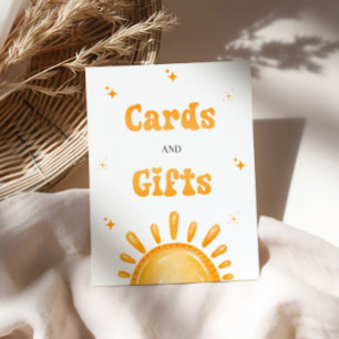 Here Comes The Son Baby Shower Cards And Gifts Pedestal Sign