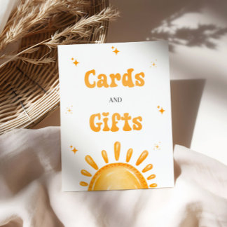 Here Comes The Son Baby Shower Cards And Gifts Pedestal Sign